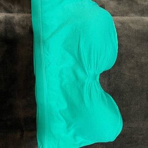 Green Crop Top with built in cups